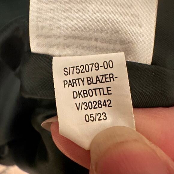 Old Navy Green Velvet Blazer XS Party Jacket One Button Lined - Picture 4 of 9